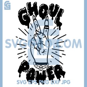 Halloween Hand Svg, Ghoul Power Svg, Witch Peace Hand Sign Svg