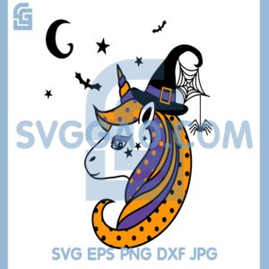 Halloween Unicorn svg, Unicorn Halloween SVG