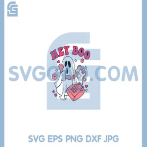 Hey Boo SVG, Cute Ghost SVG, Ghost Halloween SVG