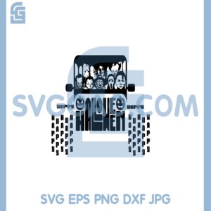 Horror Movies Off Road Car Svg, Halloween Off Road Car Svg, Friends Horror Jeep Svg