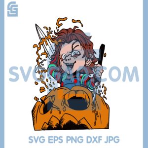 Chucky Pumpkin Slashing Knife Svg, Chucky Horror Halloween Svg, Pumpkin Slashing Knife Svg