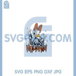 Daisy Duck Halloween Svg, Daisy Duck Trick Or Treat Svg, Daisy Duck Spooky Skeleton Svg
