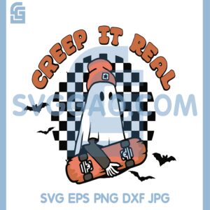Ghost Hugs Creep It Real Svg, Boy Ghost Halloween Svg