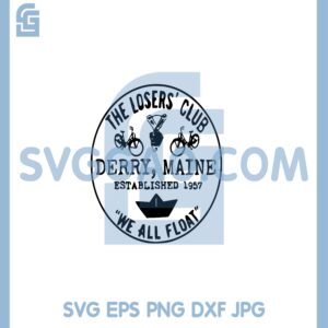 Halloween IT Derry Maine Svg, Clown We all Float Svg, Pennywise Halloween Svg