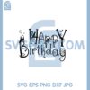 Happy Birthday Halloween Svg, Halloween Birthday Svg, Iron on Transfer Svg