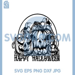 Happy Halloween Pumpkin Paper Svg, Halloween Pumpkin Svg