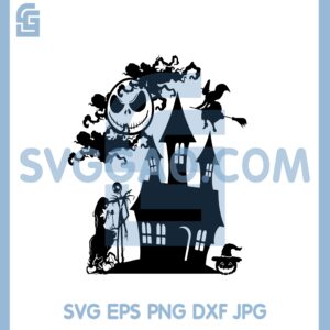 House Jack ANd Sally Svg, House Halloween Svg, Jack And Sally Nightmare Halloween Night Svg