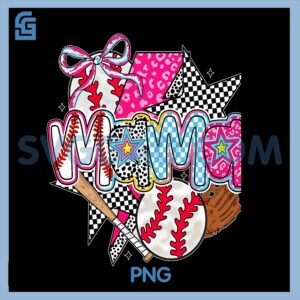 Baseball Mom PNG, Baseball Lover Mama Mother Gift FOR PNG
