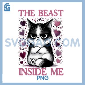 Beast Inside Me Angry Cat PNG, Meme Sarcastic Sayings PNG