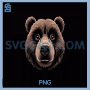 Bear Face Halloween Brown PNG, Bear Animal PNG