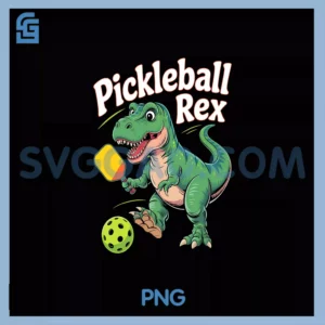 Cute Dinosaur T Rex Pickleball PNG, Player Graphic Novelty Design PNG