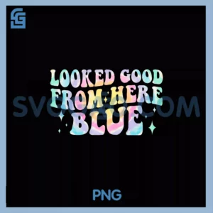 Looked Good From Here Blue PNG, Baseball Mom Dad Groovy PNG