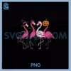 Pink Flamingo Halloween PNG, Witch Vampire Mummy PNG