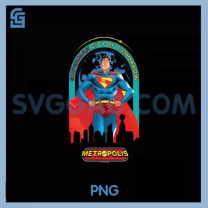 Superman (2025) Metropolis City Of Tomorrow PNG, Heroic Logo Long Sleeve PNG