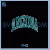 Retro Arizona Throwback PNG, Arizona Green Purple Classic AZ PNG