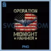 Retro Operation Midnight PNG, Hammer with American Flag PNG