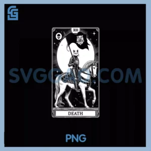 The Death Tarot Card Arcana XIII PNG, Cats Major Arcana PNG