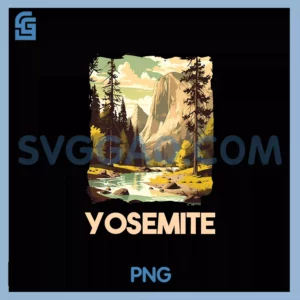 Vintage Yosemite National Park PNG, Nature Lover Adventure PNG