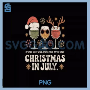 Christmas In July PNG, Most Winederful Time Xmas PNG