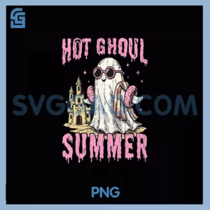 Hot Ghoul Summer, Cute Ghost Halloween Spooky PNG