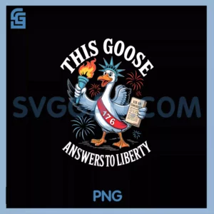 Patriotic Goose PNG, 4th of July USA Flag PNG