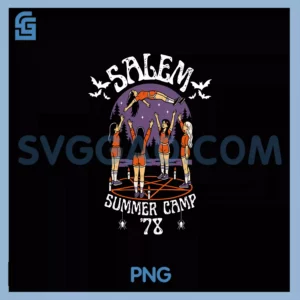 Retro Salem Witch Summer PNG, Camp Witchy Spooky PNGHalloween PNG