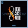 Leukemia Cancer Awareness WarriorPNG, Heartbeat Orange Ribbon PNG