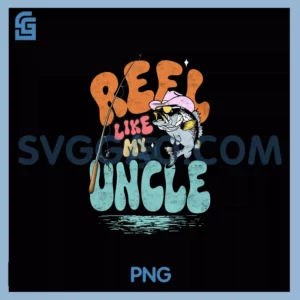 Reel Like My Uncle PNG, Fishing Buddy Niece and Nephew Pullover PNG