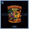 SummerWeen Bash 2025 PNG, Skeleton Beach Party Halloween Vibes PNG