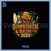SummerWeen Bash 2025 PNG, Skeleton Beach Party Halloween Vibes PNG