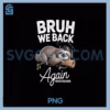 Bruh We Back Again Teachers PNG, Sloth Back to School Boys PNG