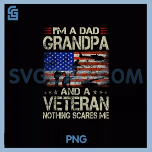 I'm A Dad Grandpa And Veteran PNG, Retro Papa Grandpa PNG