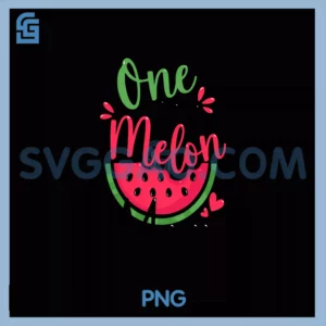 One in a Melon Mom 1st Birthday PNG, Party Family Matching PNG