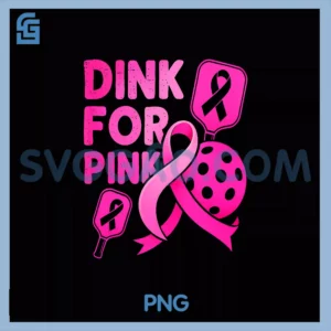 Pickleball Breast Cancer Dink For Pink PNG, Aware Men Women Kids PNG