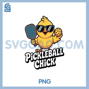 Pickleball Chick Sport Retro Style PNG