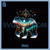 Retro Forest Bear Wildlife Animal PNG, Nature Bear Camping PNG