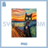 Screaming Cat Famous PNG, Painting Parody PNG