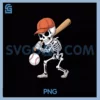Skeleton Baseball Player PNG, Halloween Spooky PNG