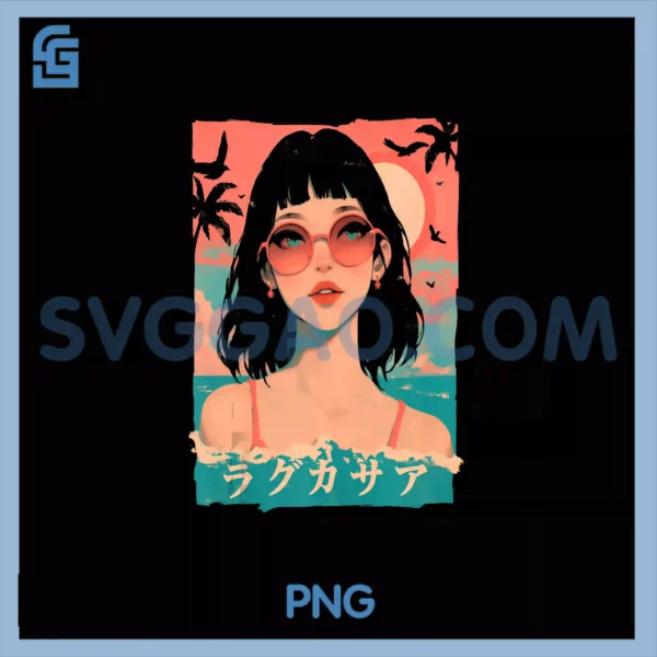 Summer Vacation Beach AnimePNG, Manga Alt Japan Sunny Retro TPNG