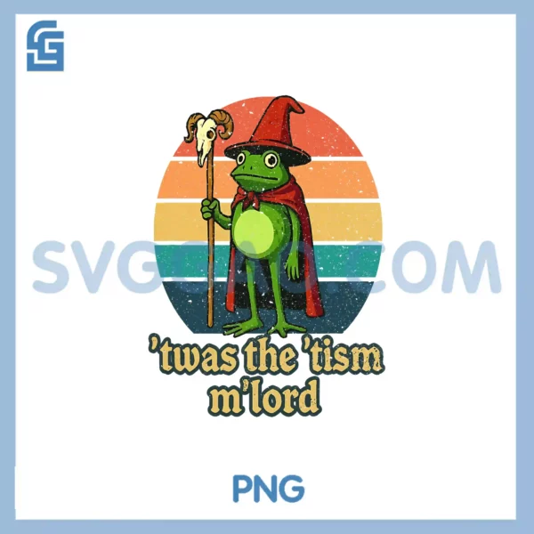 Twas the Tism M'Lord PNG, Wizard Frog Autism PNG