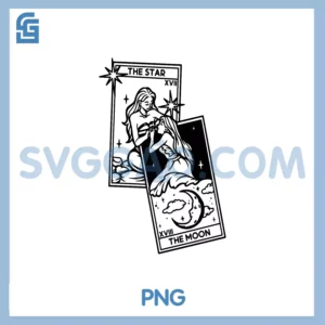 The Star The Moon Love PNG, Is Love Tarot Card LGBT Lesbian Pride PNG