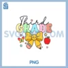 Third Grade Rainbow Coquette PNG, Bow Pencil 3rd Back to School PNG