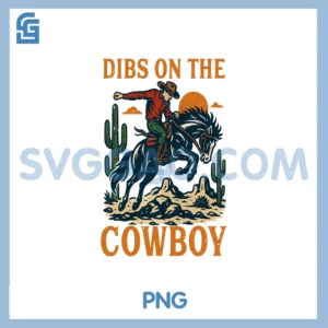 Vintage Dibs on the Cowboy PNG, Riding Horse Western Country PNG