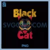 Vintage Halloween PNG, Retro Black Cat Retro Fireworks PNG