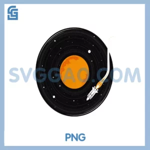 Vinyl Music Vinyl space lover PNG, Retro Vinyl Lovers DJ Pullover PNG