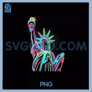 Vivid Statue of Liberty PNG, Colorful Icon PNG