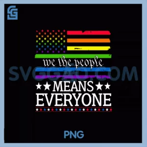 We The People Means Everyone US PNG, Constitution LGBT Pride Flag PNG