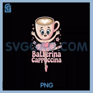 Ballerina Cappuccina Italian Brainrot PNG, Internet PNG
