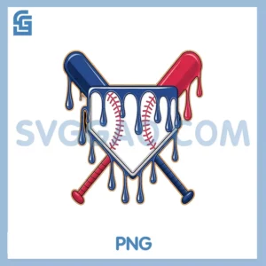 Baseball Ice Cream Drip PNG,  Driping Toddler PNG