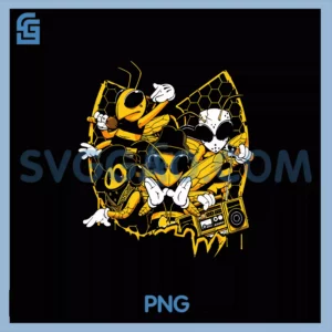 Bees Hip Hop PNG, Old School Rap Music Lover PNG